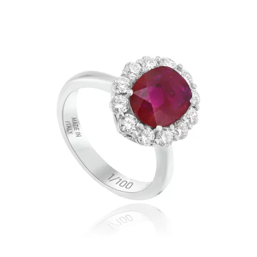 Anello Rubino e Diamanti Marchesa