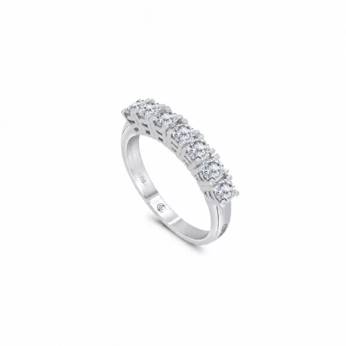 Anello Veretta con 7 Diamanti