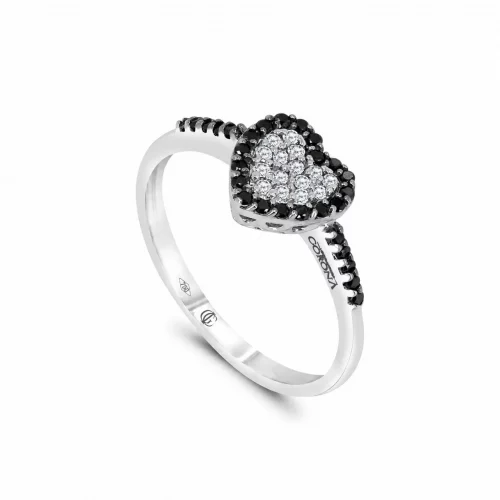 Anello Cuore con Diamanti