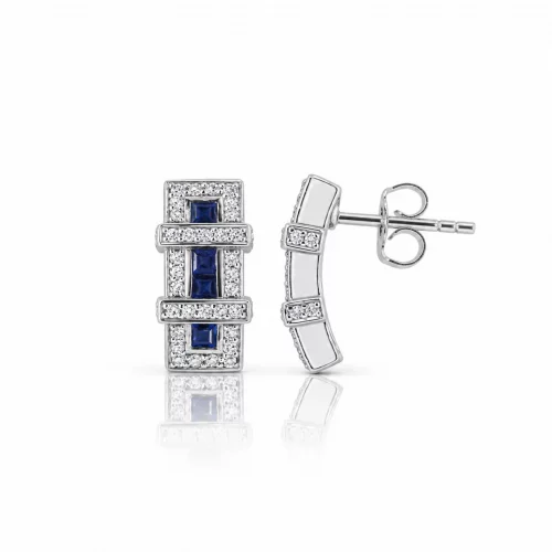 Orecchini con Zaffiri e Diamanti