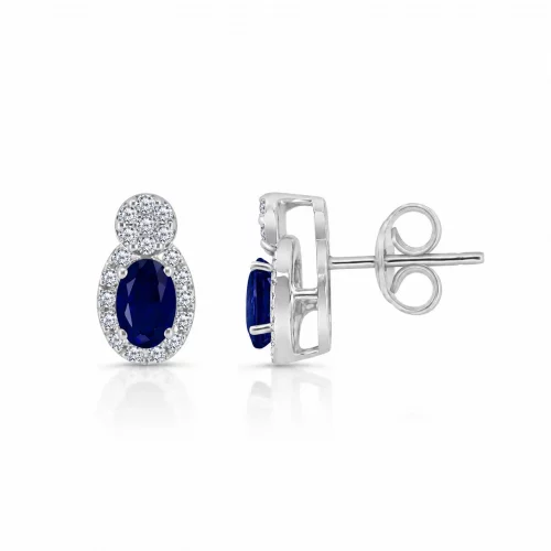 Orecchini con Zaffiri e Diamanti