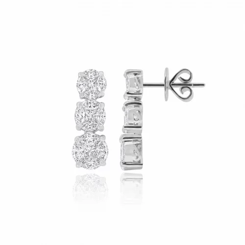 Orecchini Trilogy Pavè con Diamanti