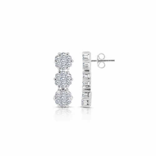 Orecchini Trilogy Pavè con Diamanti