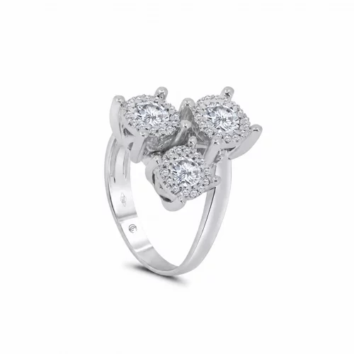 Anello Trilogy Rosetta con Diamanti