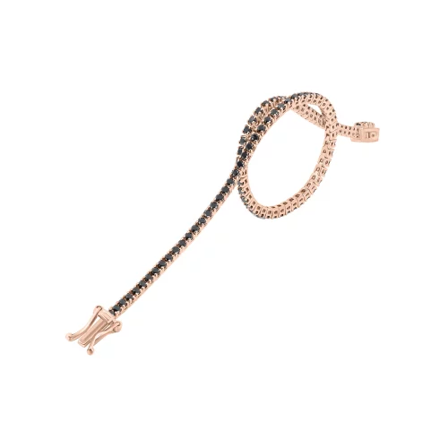 Bracciale Tennis con Diamanti Neri
