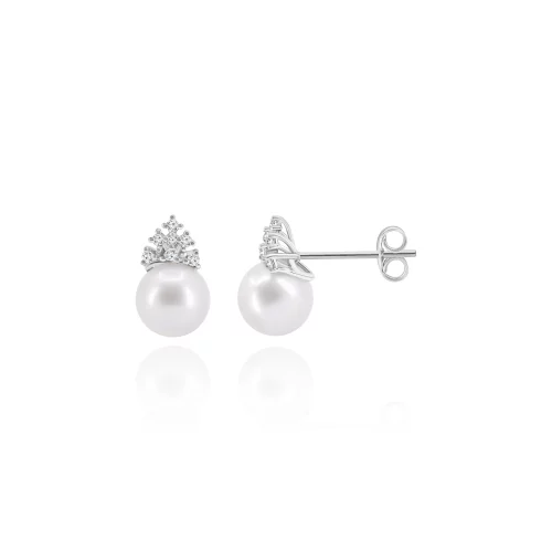 Orecchini Perle Akoya e Diamanti