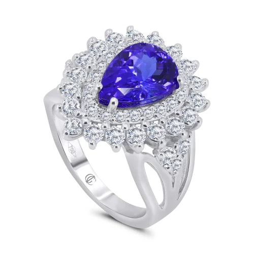 Anello Tanzanite e Diamanti