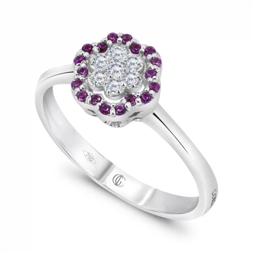 Anello con Rubini e Diamanti