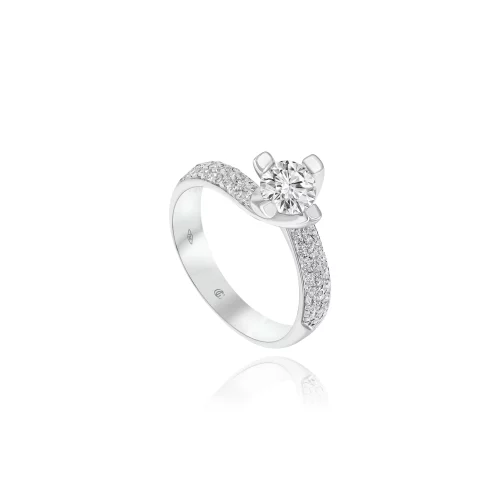 Anello Solitario con Diamanti