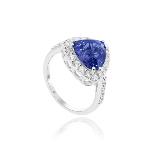Anello Tanzanite e Diamanti