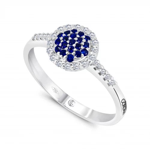 Anello con Zaffiri e Diamanti