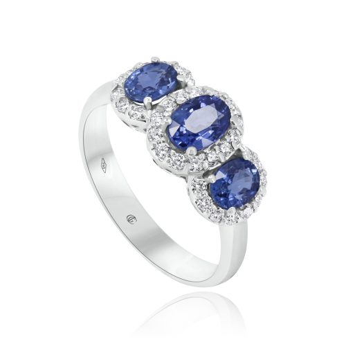 Anello con Zaffiri e Diamanti