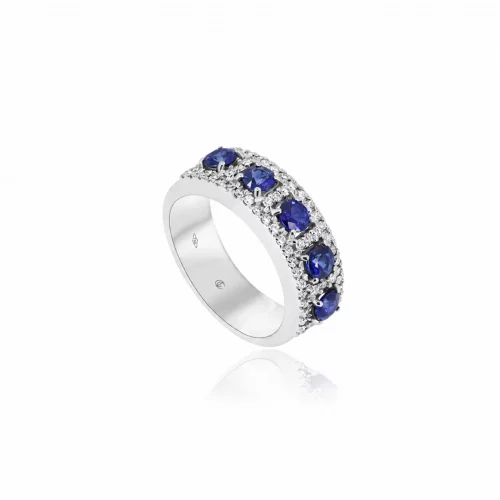 Anello con Zaffiri e Diamanti