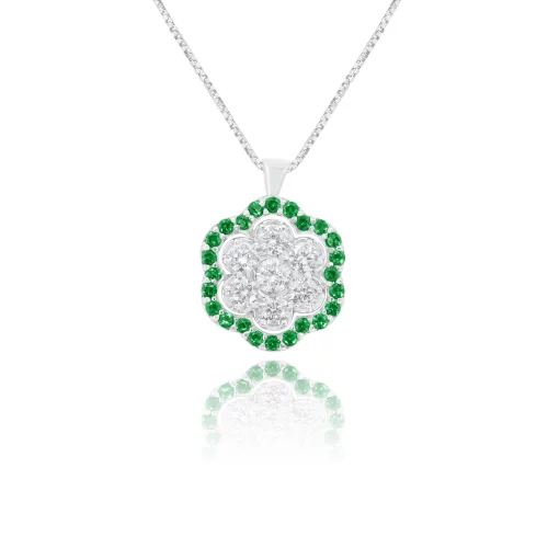 Pendente con Smeraldi e Diamanti