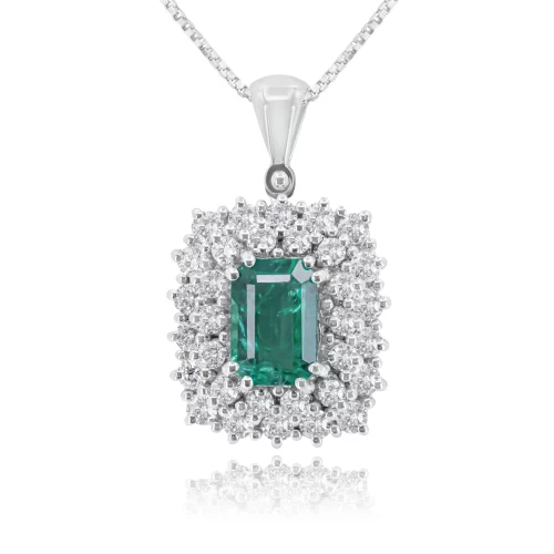 Pendente con Smeraldo e Diamanti