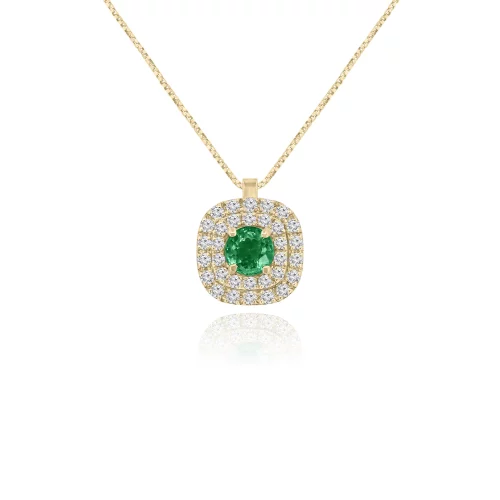 Pendente con Smeraldo e Diamanti