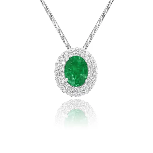 Pendente con Smeraldo e Diamanti