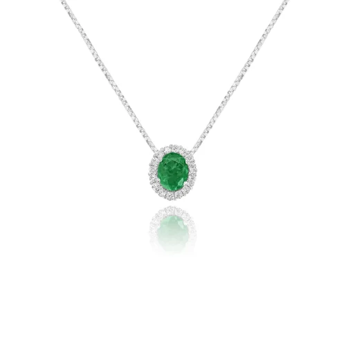 Pendente con Smeraldo e Diamanti