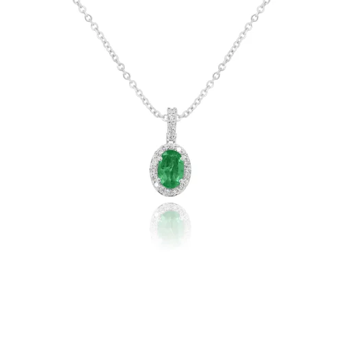 Pendente con Smeraldo e Diamanti