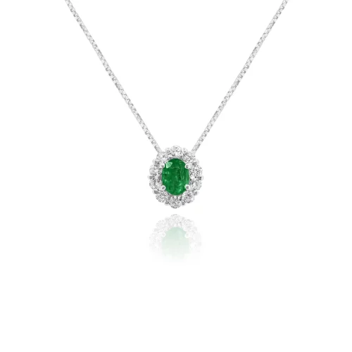 Pendente con Smeraldo e Diamanti