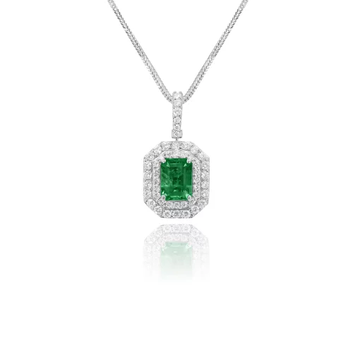 Pendente con Smeraldo e Diamanti