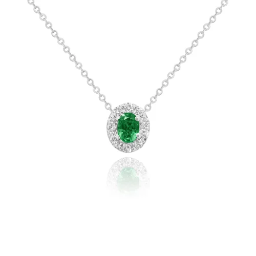 Pendente con Smeraldo e Diamanti