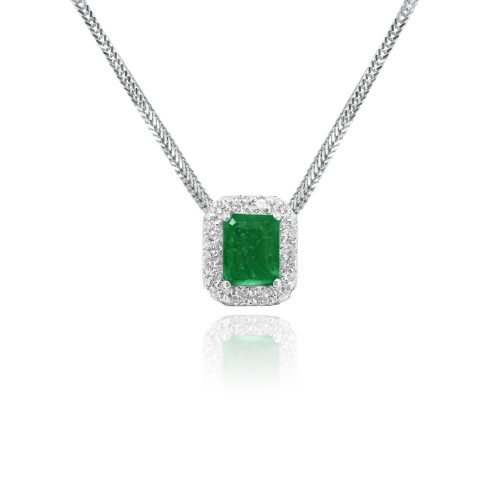 Pendente con Smeraldo e Diamanti