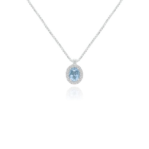 Pendente con Acquamarina e Diamanti