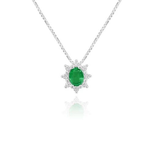 Pendente con Smeraldo e Diamanti