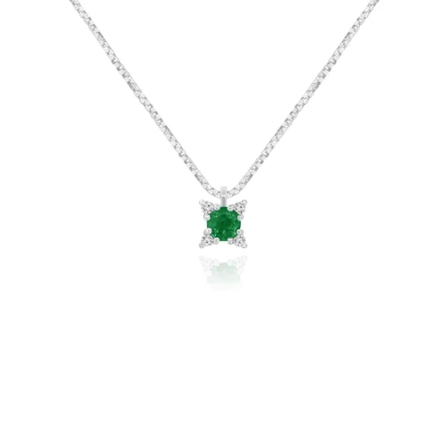 Pendente con Smeraldo e Diamanti