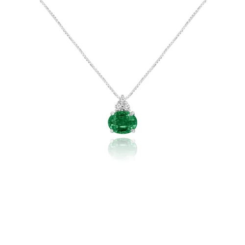 Pendente con Smeraldo e Diamanti
