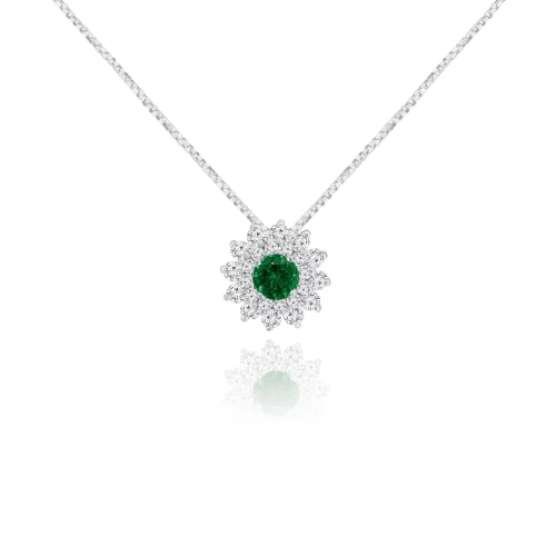 Pendente con Smeraldo e Diamanti