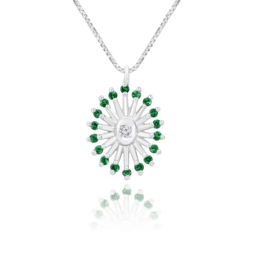 Pendente con Smeraldi e Diamante