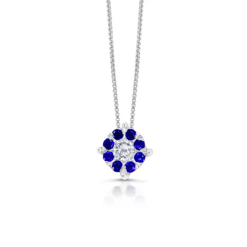 Pendente con Zaffiri e Diamante