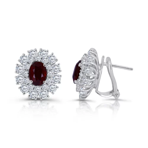 Orecchini con Rubini e Diamanti
