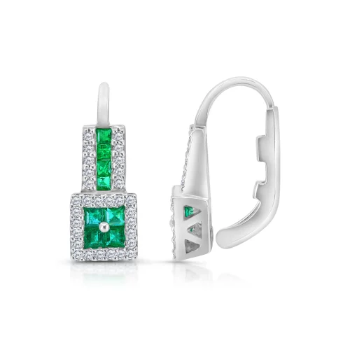 Orecchini con Smeraldi e Diamanti