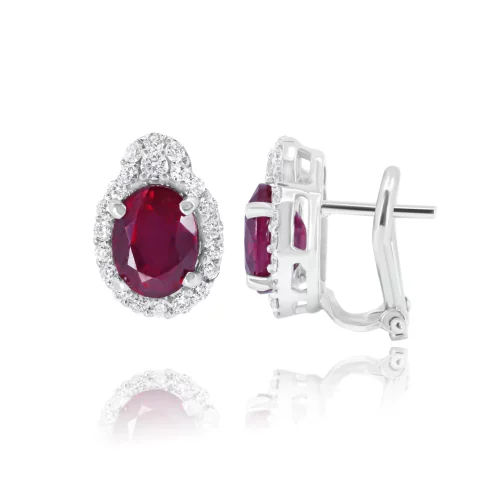 Orecchini con Rubini e Diamanti