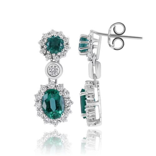 Orecchini con Smeraldi e Diamanti