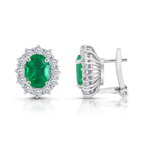 Orecchini con Smeraldi e Diamanti