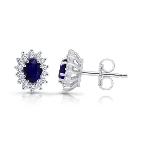 Orecchini con Zaffiri e Diamanti