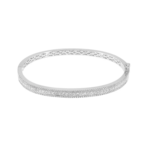 Bracciale Rigido con Diamanti