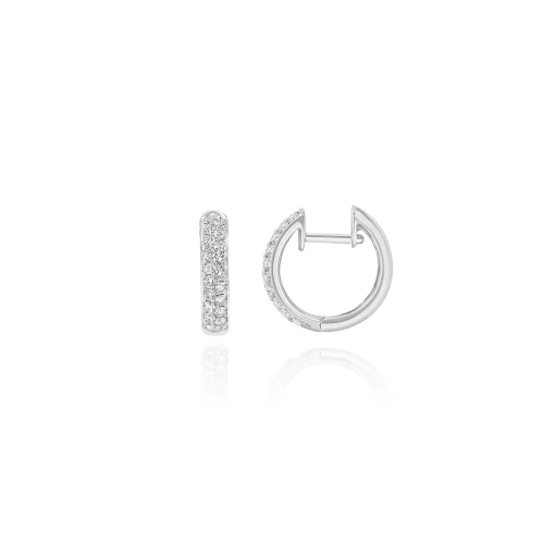 Orecchini a Cerchio con Diamanti