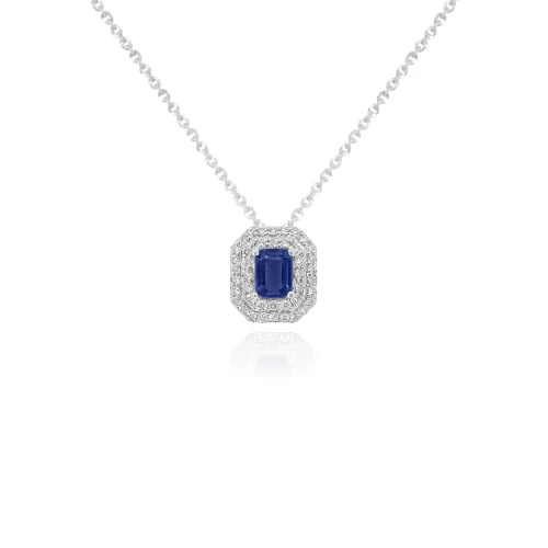 Pendente con Zaffiro e Diamanti