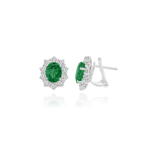 Orecchini con Smeraldi e Diamanti