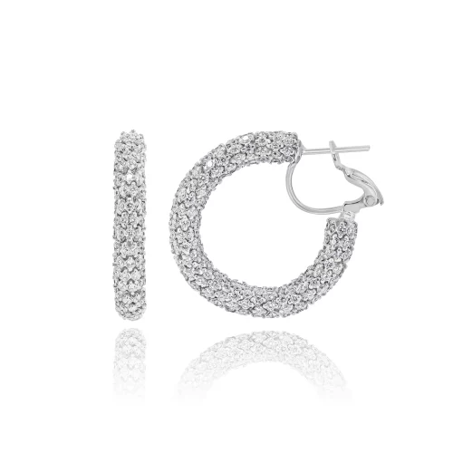 Orecchini a Cerchio con Diamanti