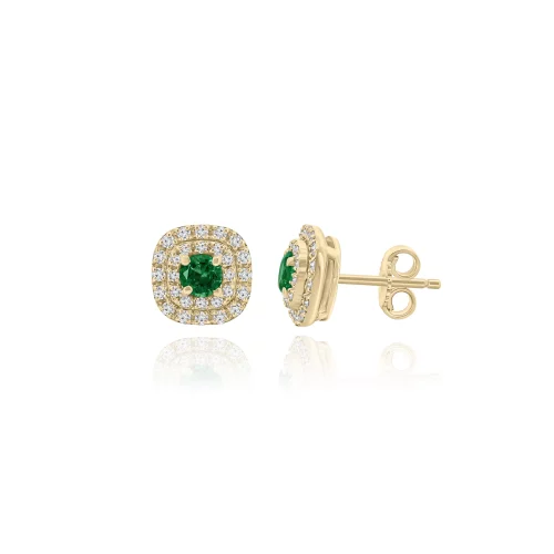 Orecchini con Smeraldi e Diamanti