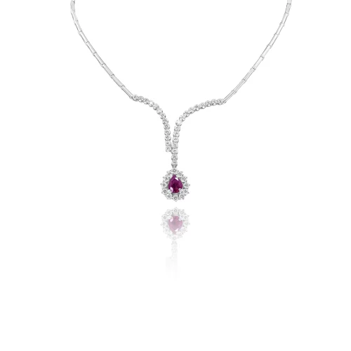 Girocollo con Rubino e Diamanti
