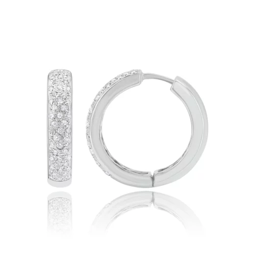 Orecchini a Cerchio con Diamanti