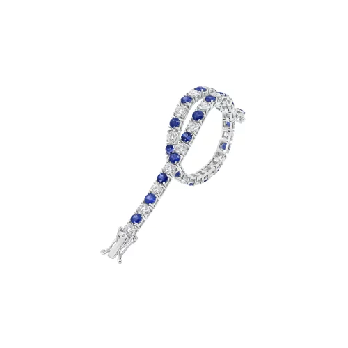 Bracciale Tennis con Zaffiri e Diamanti