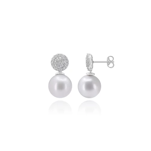 Orecchini Perle Australiane e Diamanti